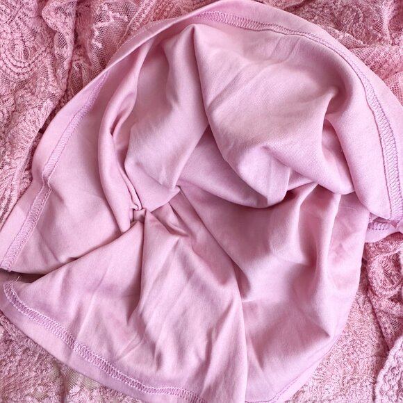 Tea n Rose‎ Crochet Lace Overlay Pink Maxi Dress L Butterfly Sleeves - Picture 6 of 11